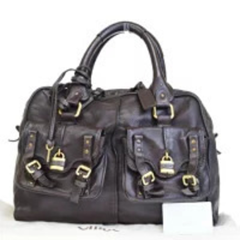 Chloe Paddington Shoulder Bag Handbag Brown Leather Padlock